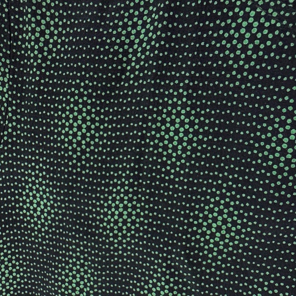 Vintage Carole Little Mini dress Scalelike design Neon Kelly Green Black Size 12 - Picture 2 of 7